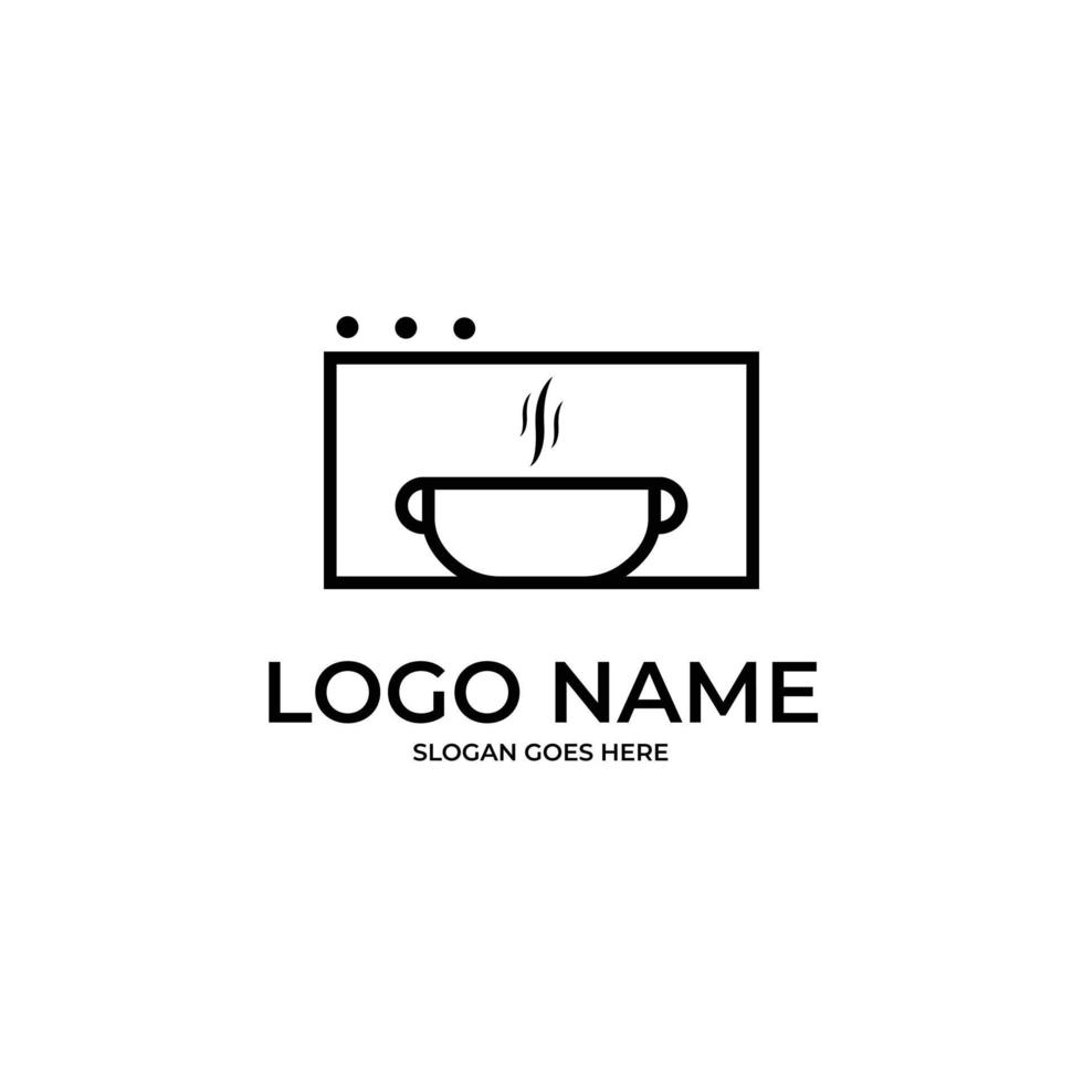 café blogger sitio web restaurante logo vector