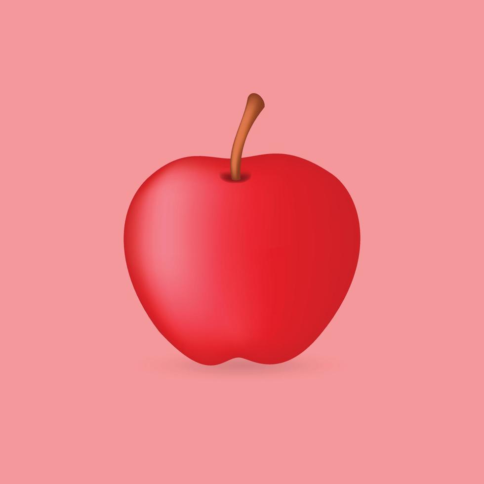 Ilustración de vector de fruta de manzana