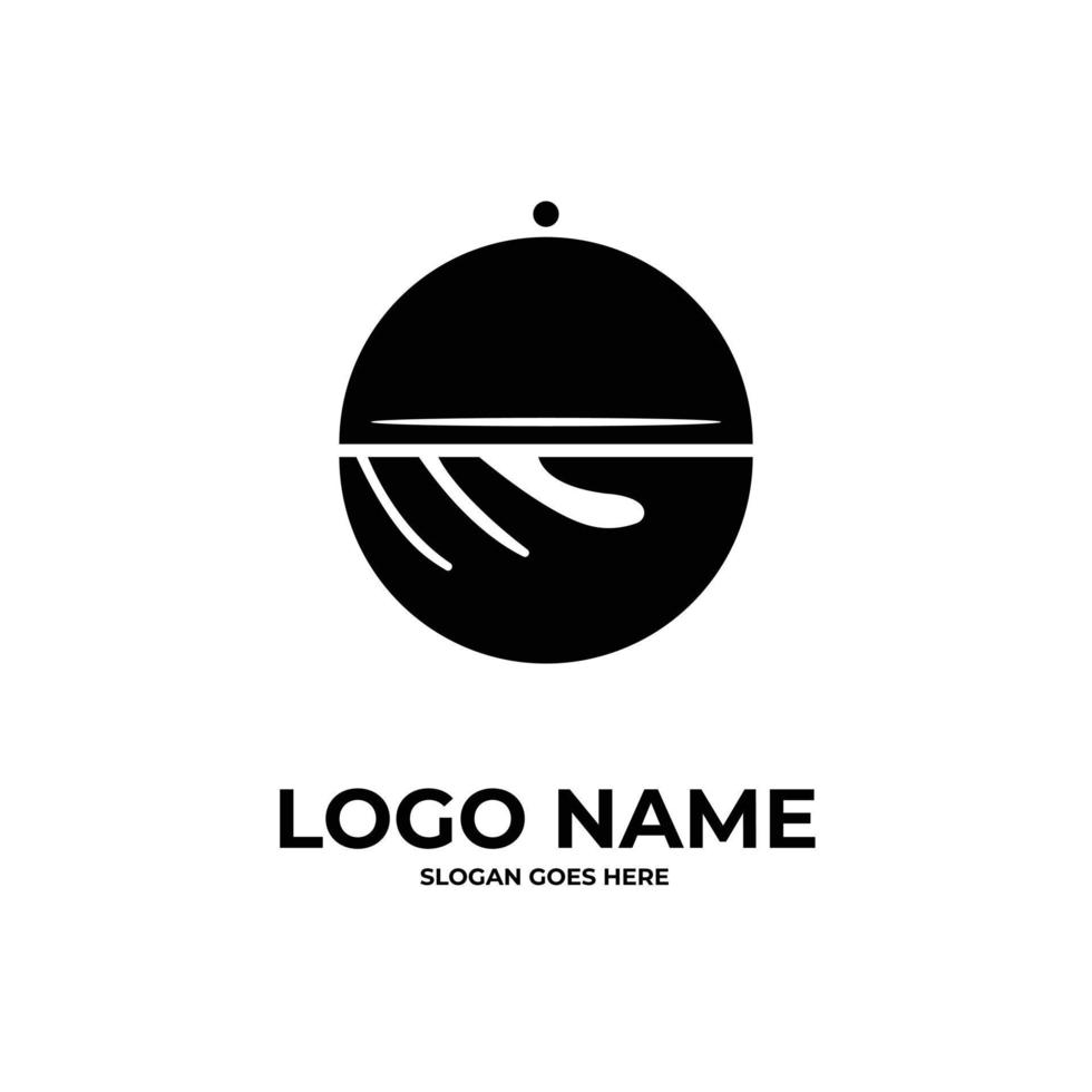 Serve Restaurant Landscape Logo Concept vector