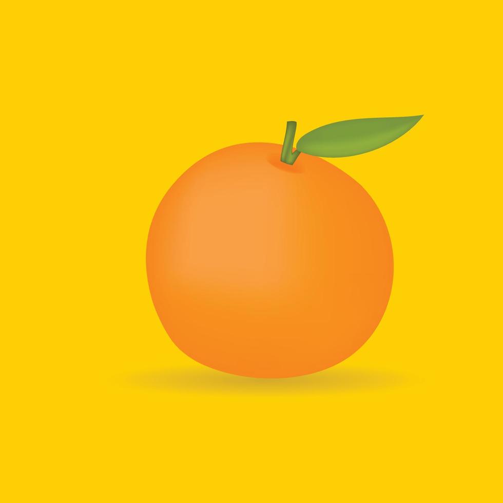 Ilustración de vector de fruta naranja