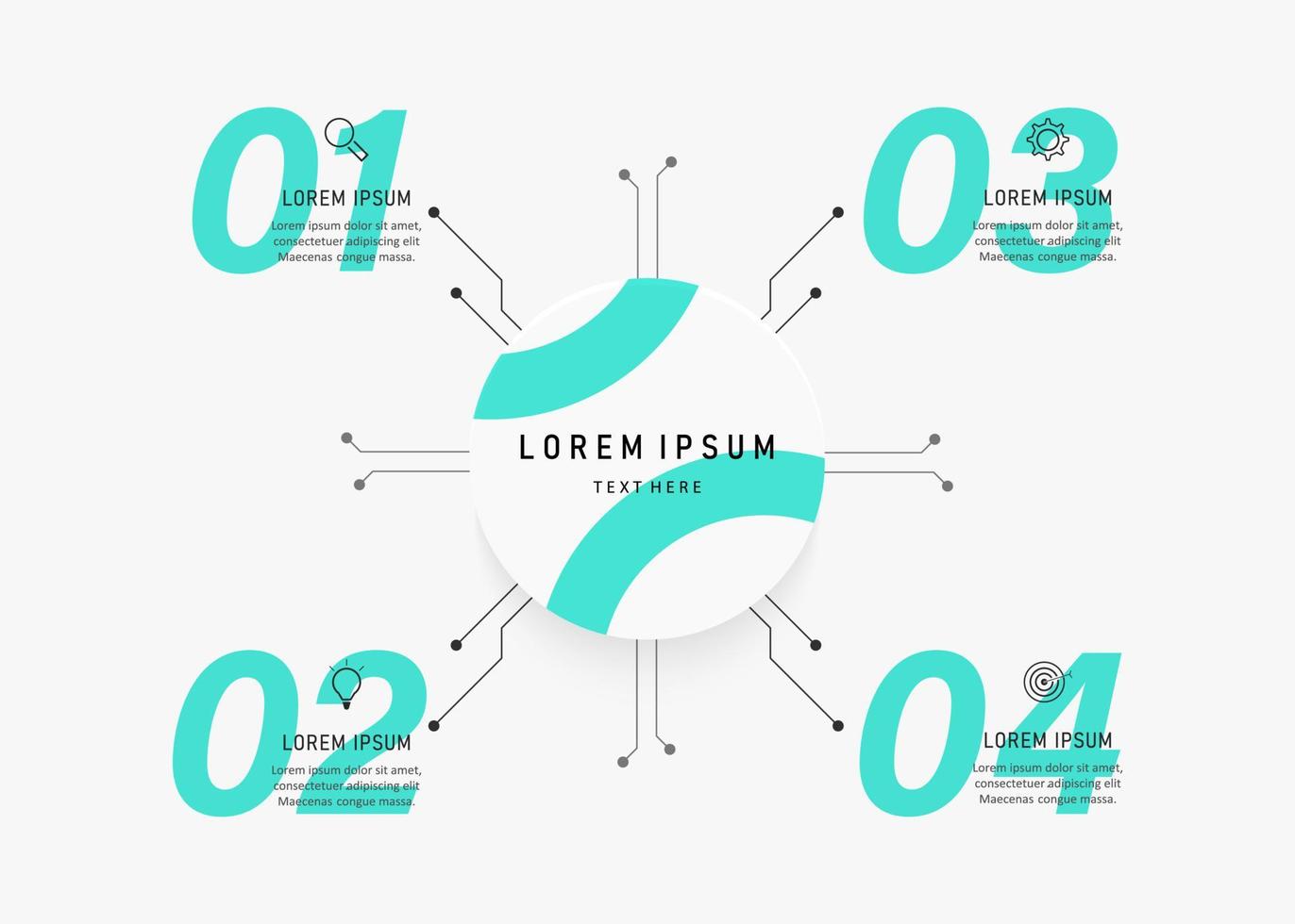 Vector Infographic label design template with icons and 4 options or steps. Can be used for process diagram, presentations, workflow layout, banner, flow chart, info graph.