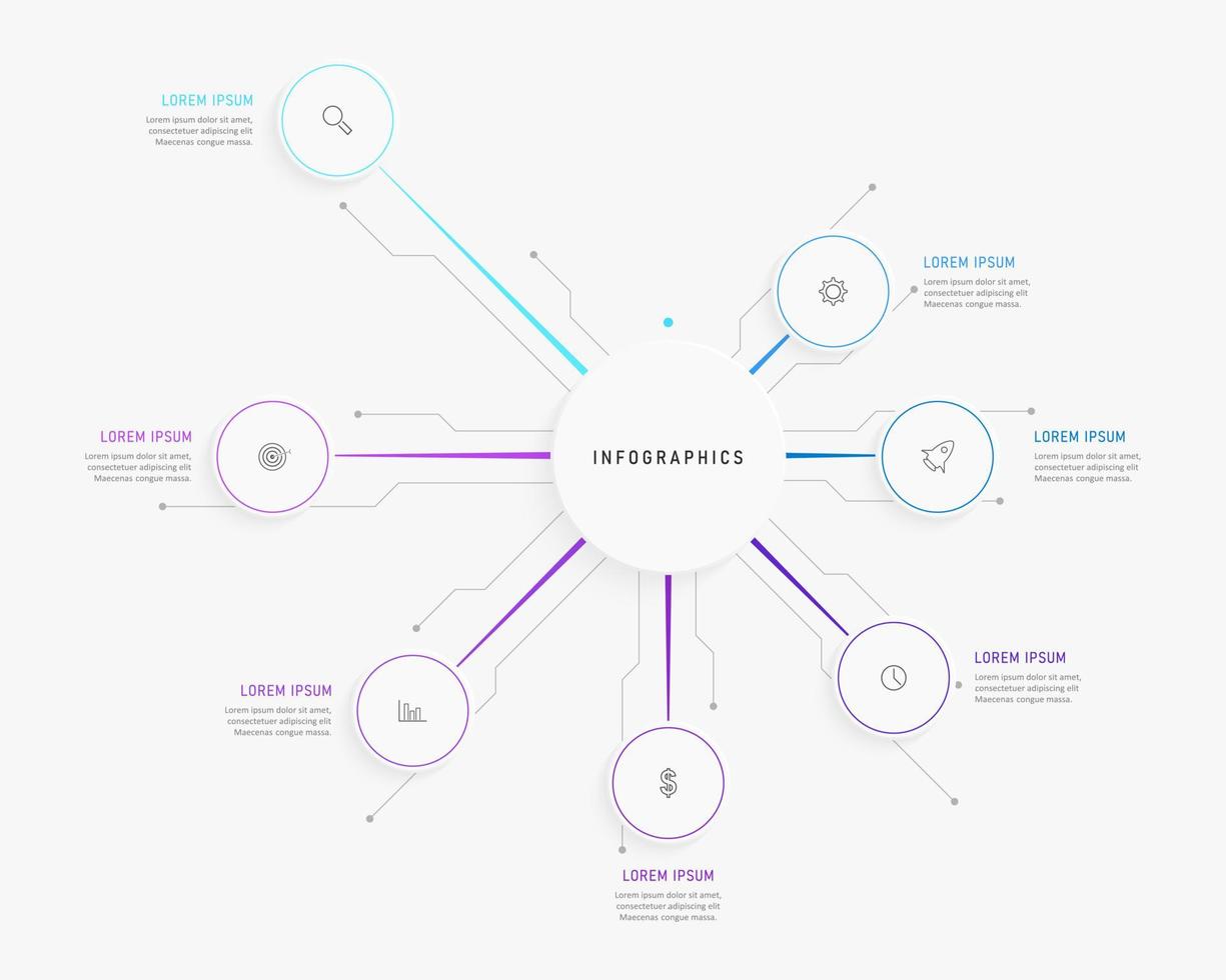 Vector Infographic label design template with icons and 7 options or steps. Can be used for process diagram, presentations, workflow layout, banner, flow chart, info graph.