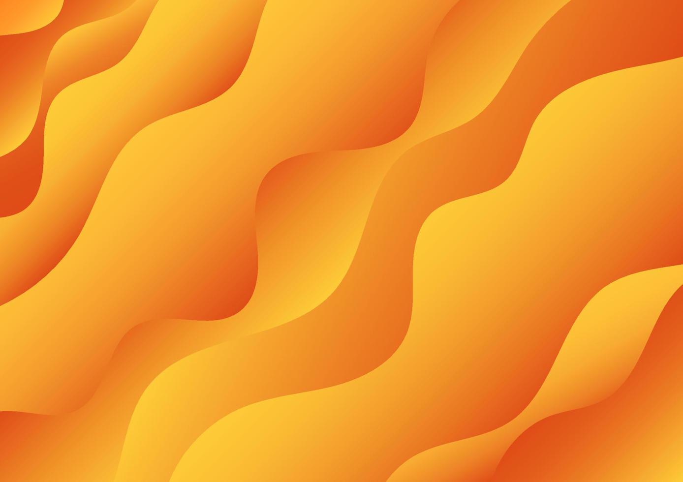 Abstract vector orange gradient background with dynamic wave layered shapes cover, poster, flyer or web page background.