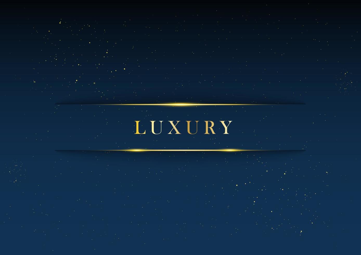 Abstract navy blue luxury backgrounds with golden glitter. Vector geometric graphic elements of stripe lines and shadow for poster, flyer, brochure, presentation, template, banner.