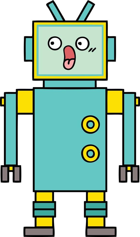 cute cartoon robot vector