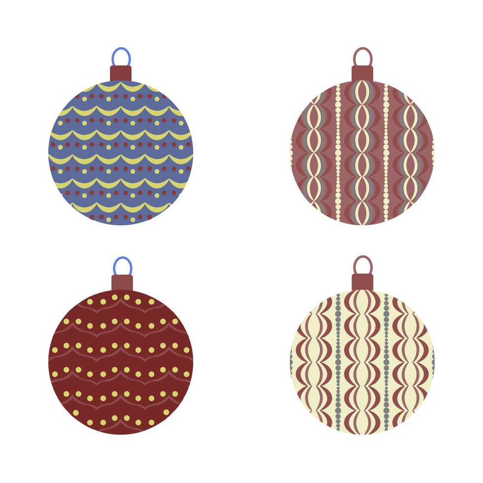 bolas de navidad para decorar un árbol de navidad. Año Nuevo. Navidad. vector