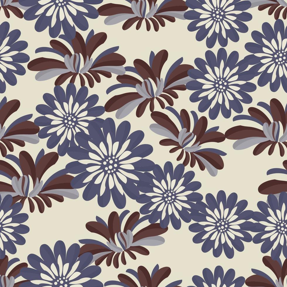 Seamless background with chrysanthemums. Vector. vector