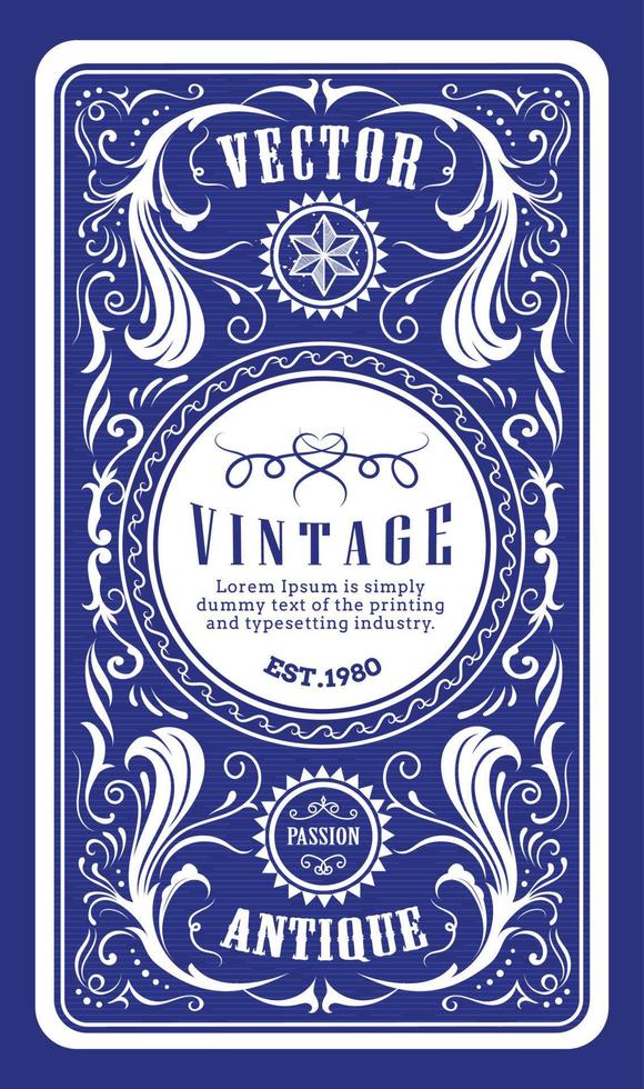 Vintage frame label engraving vector illustration