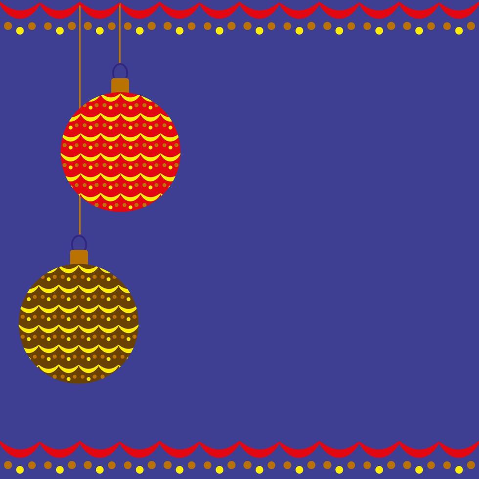 Background with Christmas balls and garland. New year. Christmas. vector