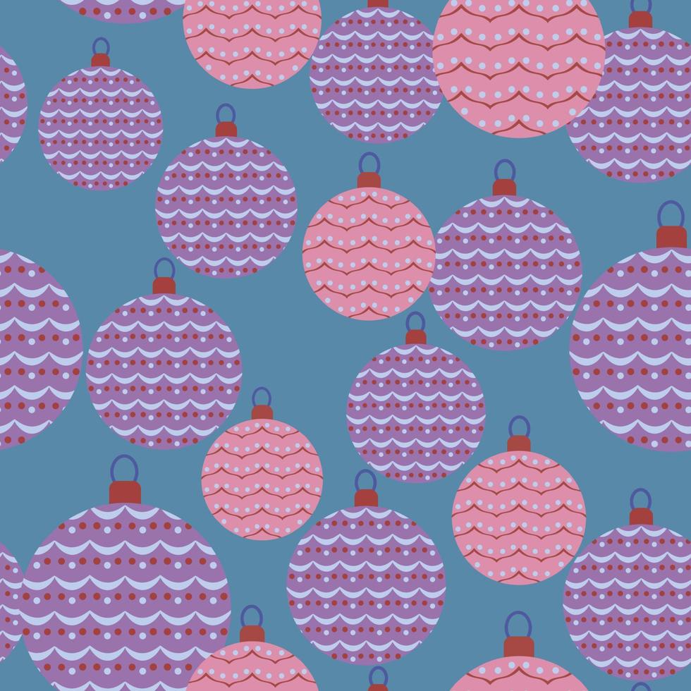 Seamless background with Christmas balls. Pattern. vector