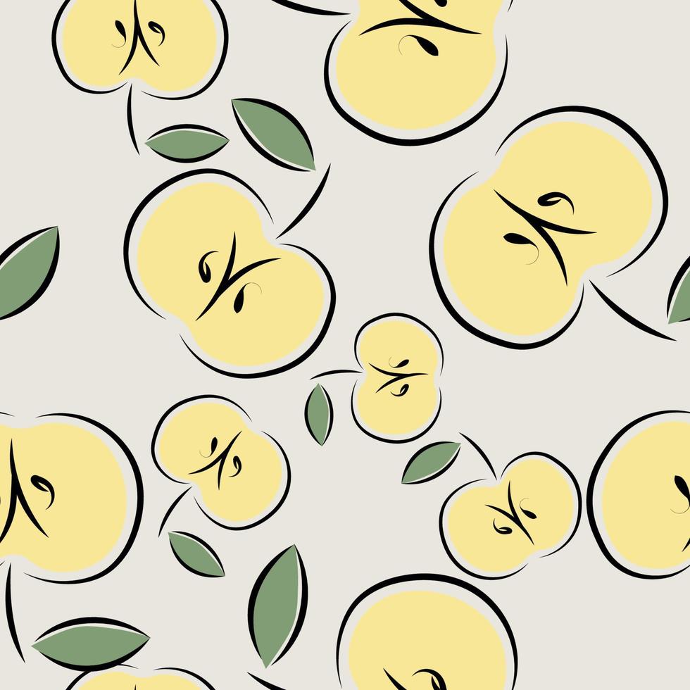 fondo transparente con manzanas. patrón gráfico. vector