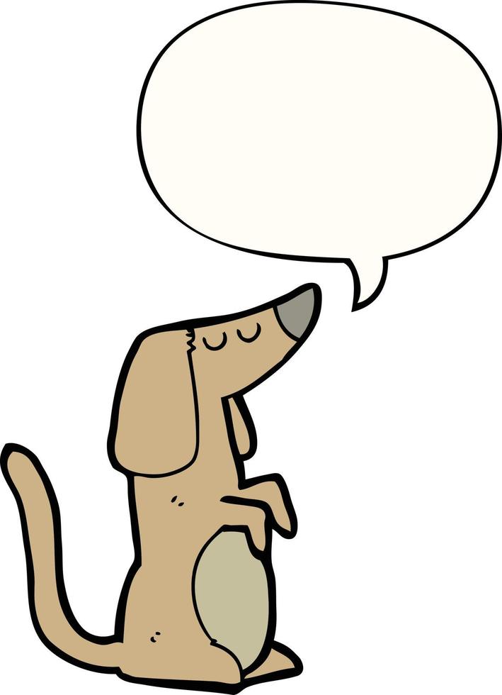 cartoon dog and speech bubble vector