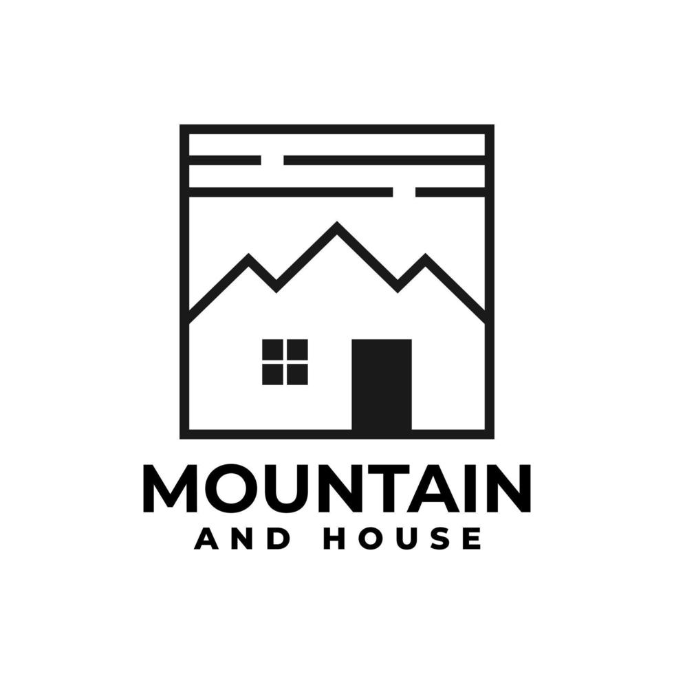 illustration of a house in a mountain. good for any business related to housing and nature. vector