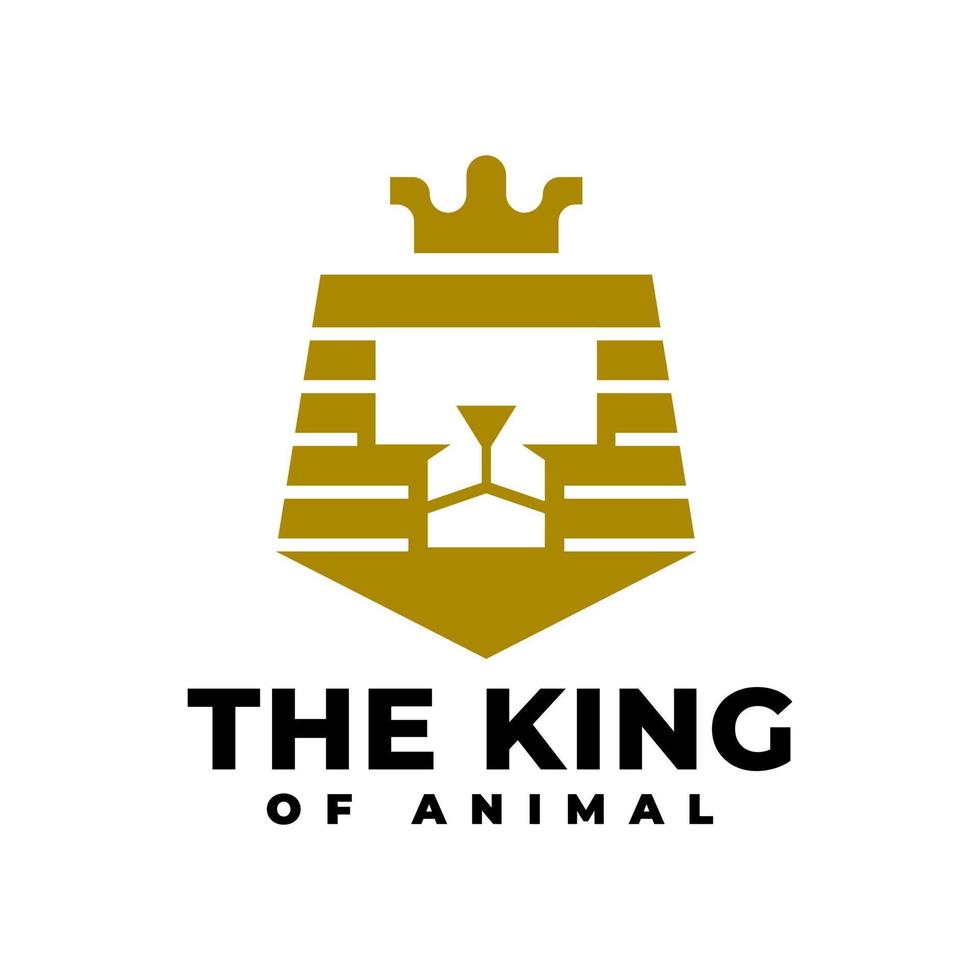 illustration of lion head with a shield shape. good for any business related to lion or majesty. vector