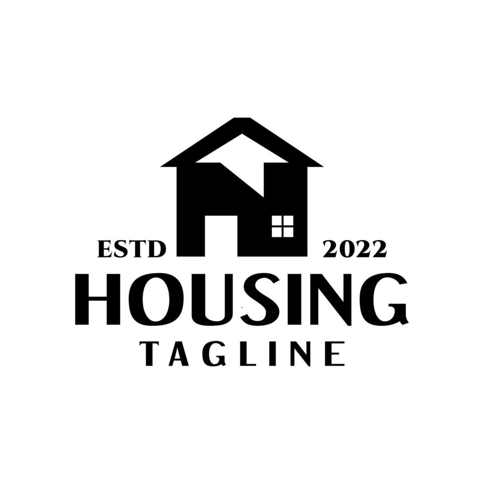 illustration of a house forming a letter N. good for any business related to housing or real estate. vector