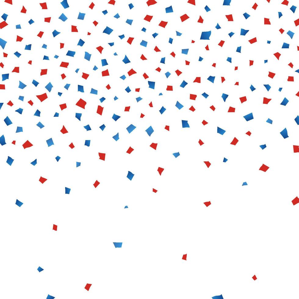Vector background with paper confetti in traditional American colors