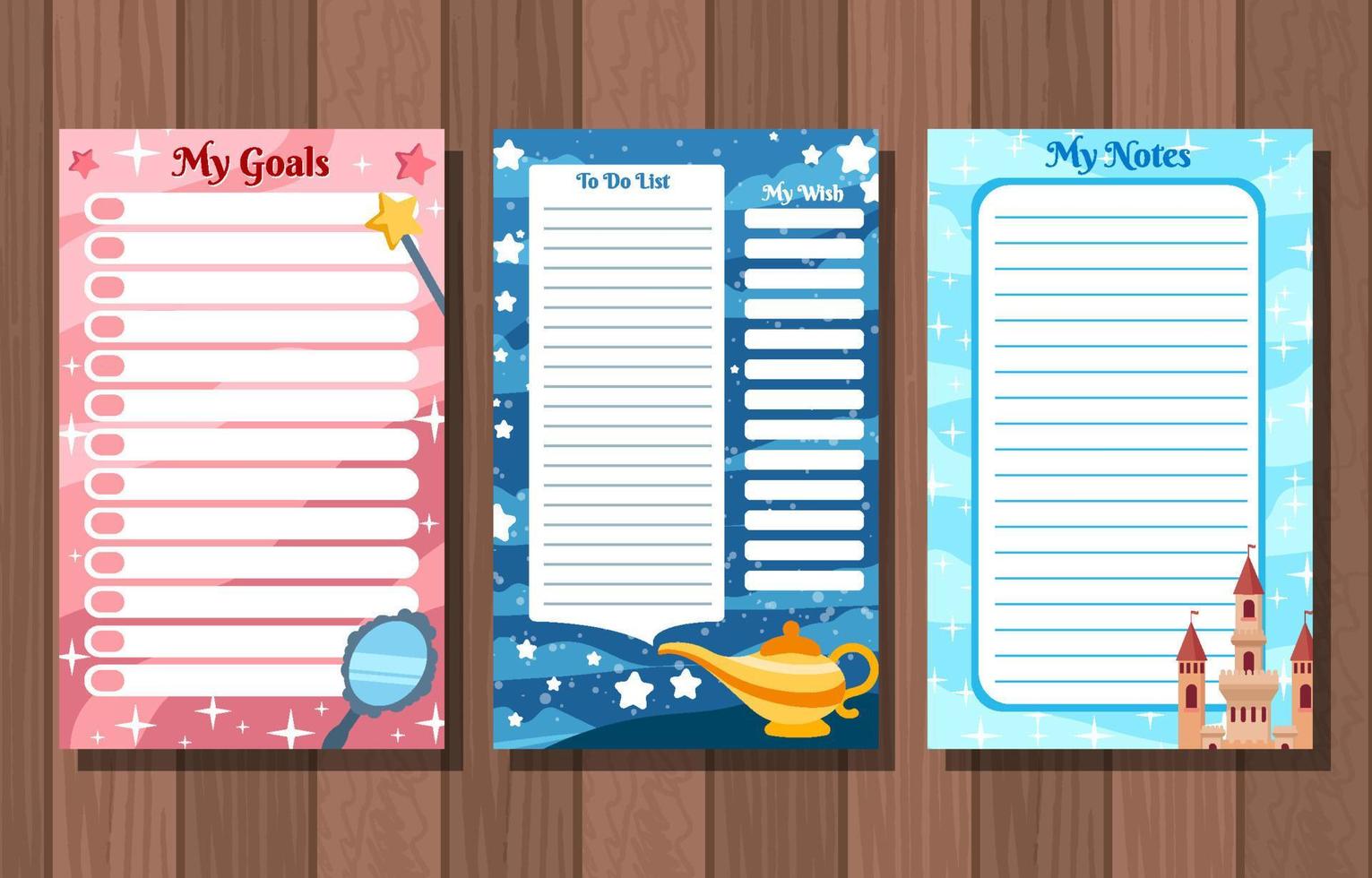 Fantasy Themed Journal Template vector
