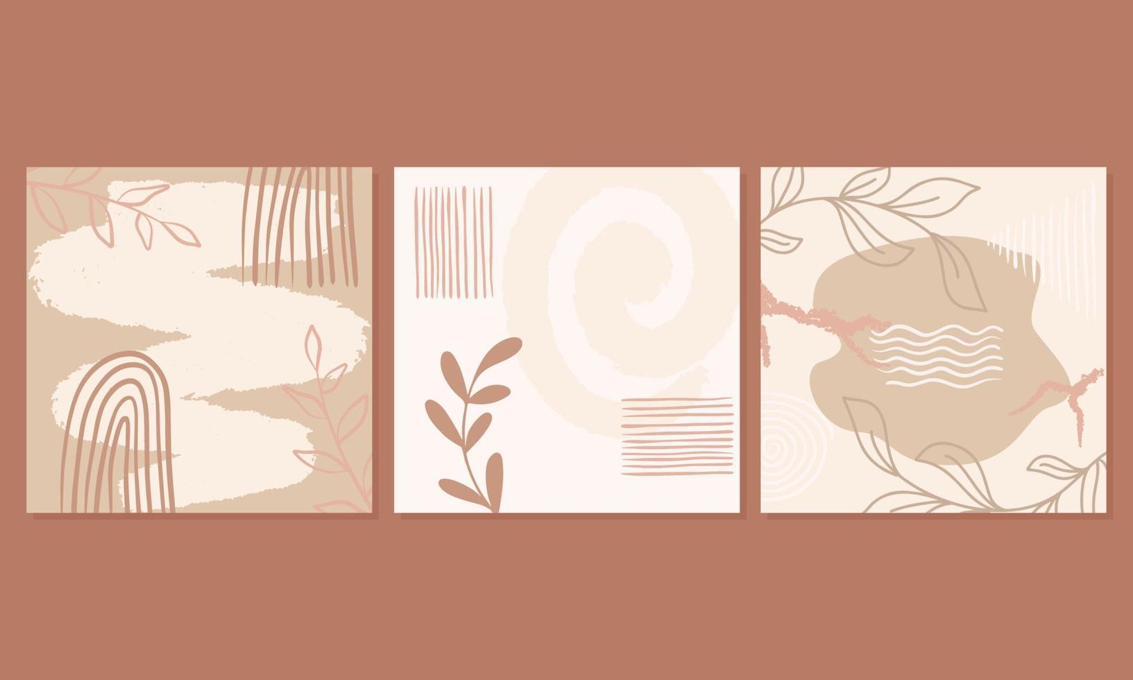 Abstract terracotta modern background set vector