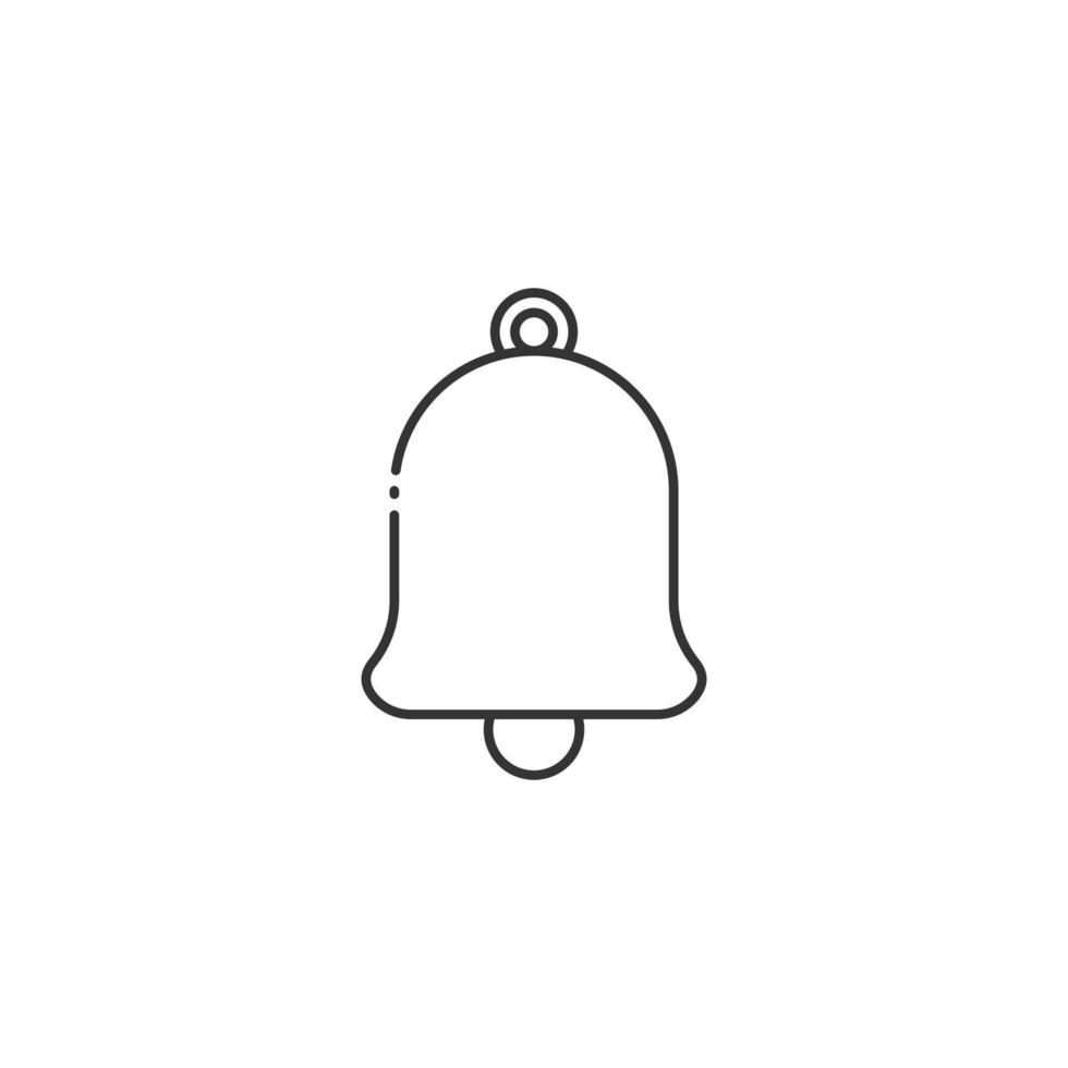 Bell icon with outline style vector