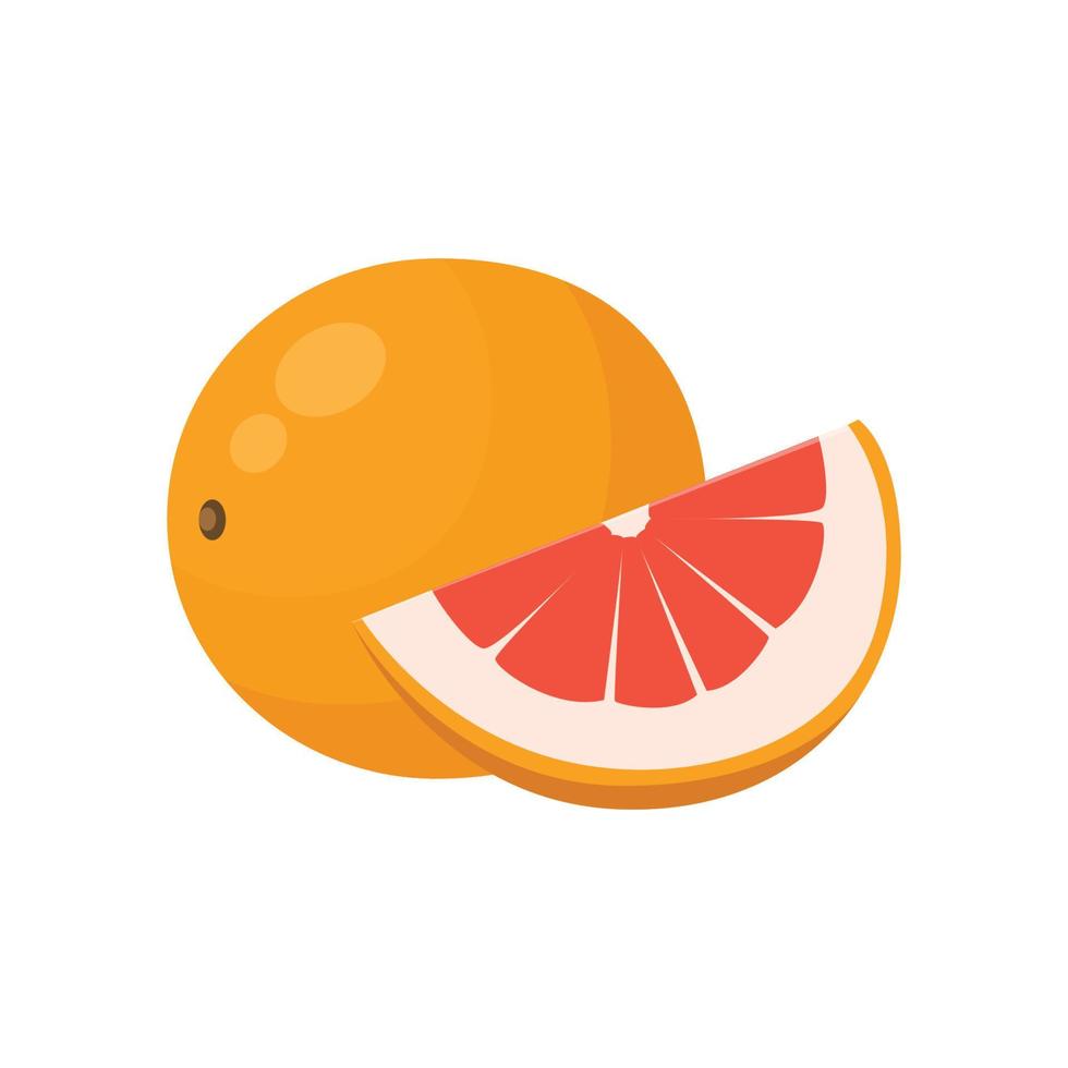 vector plano de pomelo aislado sobre fondo blanco. icono gráfico de ilustración plana