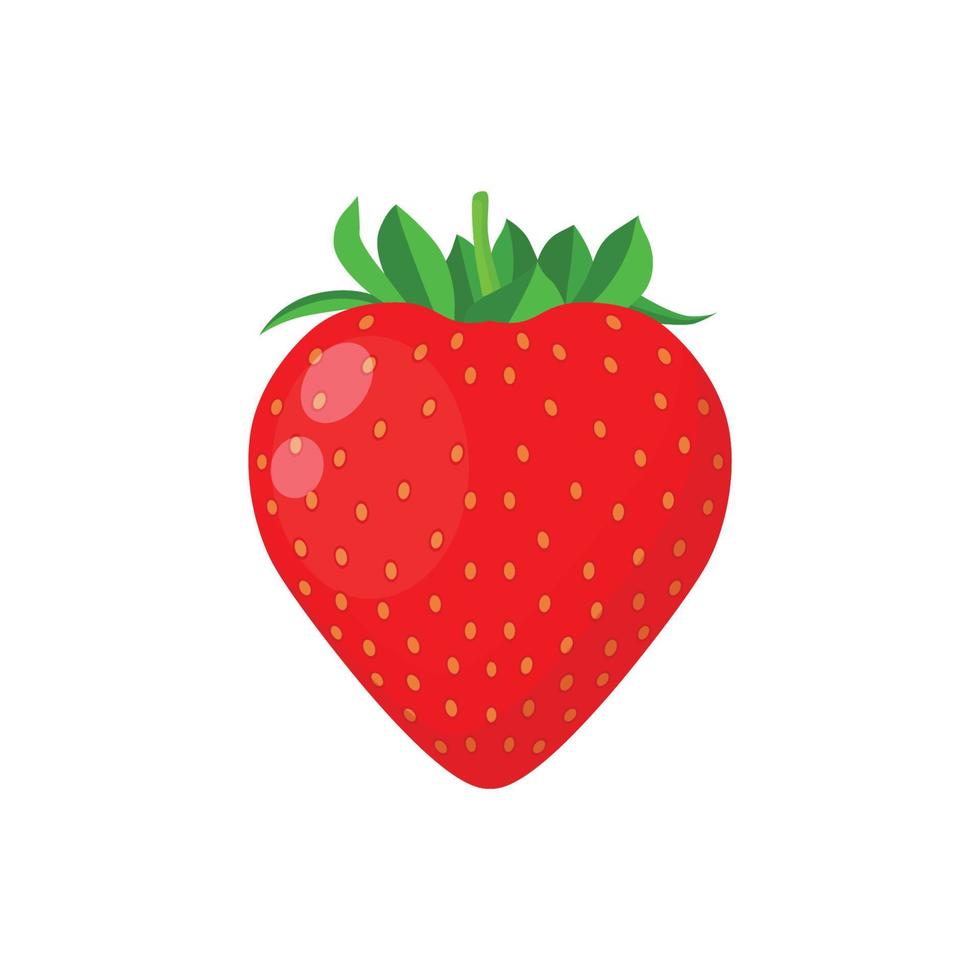 Flat vector of Strawberry isolated on white background. Flat illustration graphic icon