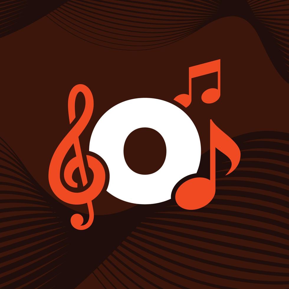 Music Alphabet O Logo vector