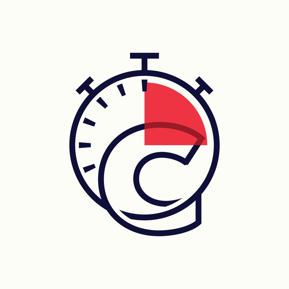 velocidad alfabeto c logo vector