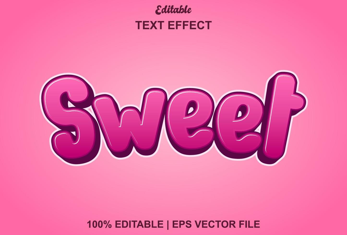 sweet text effect with pink color editable. 8635820 Vector Art at Vecteezy