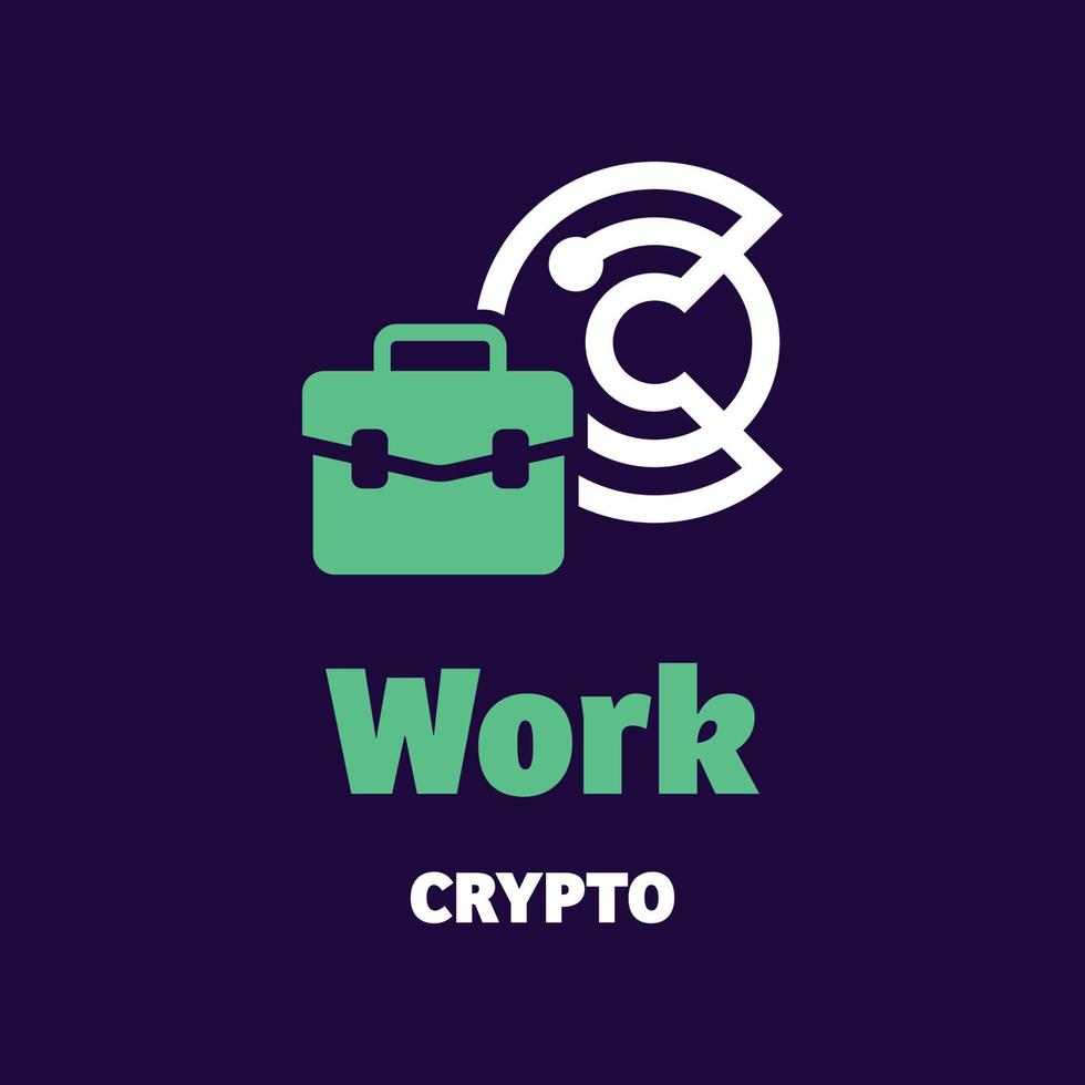 Work Crypto Logo vector