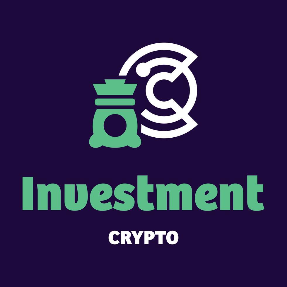 Investment Crypto Logo vector