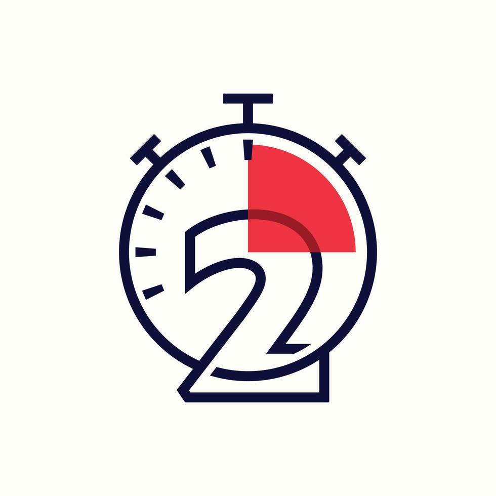 logotipo de velocidad número 2 vector