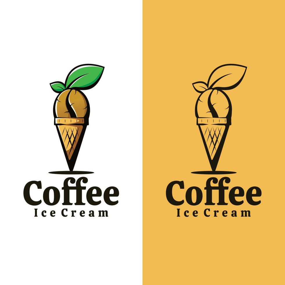 ilustración de arte de helado de café vector