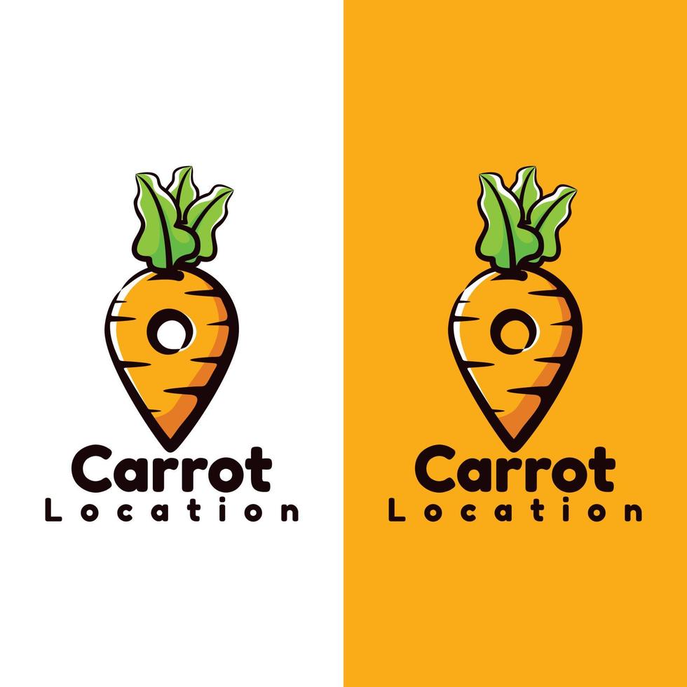 carrot location art illustration vector
