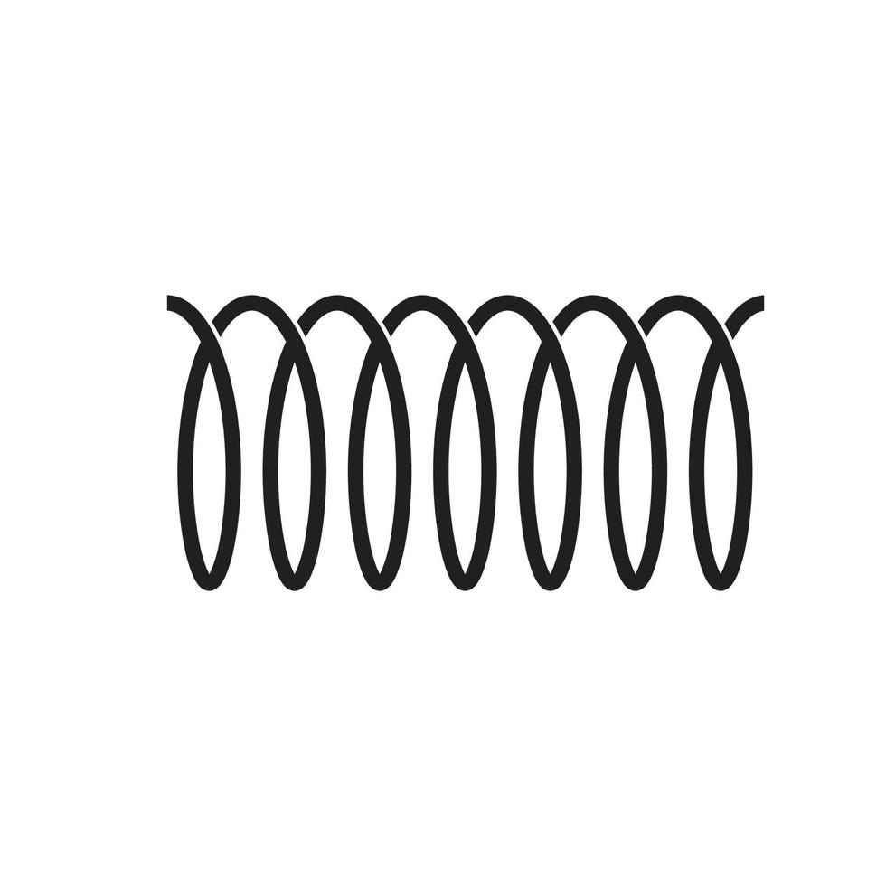 Spiral spring vector icon.