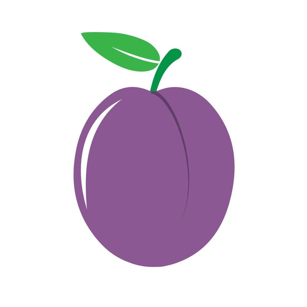 Garden plum icon. vector