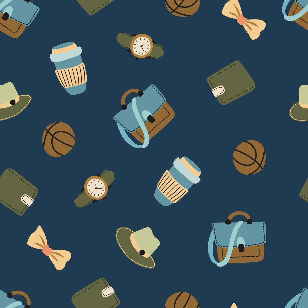 Seamless pattern for the holiday Father's Day. vector