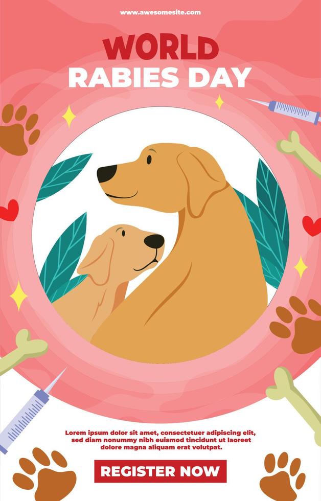 World Rabies Day Poster vector