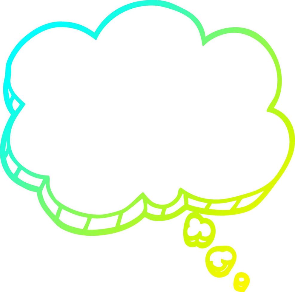 cold gradient line drawing cartoon expression bubble vector