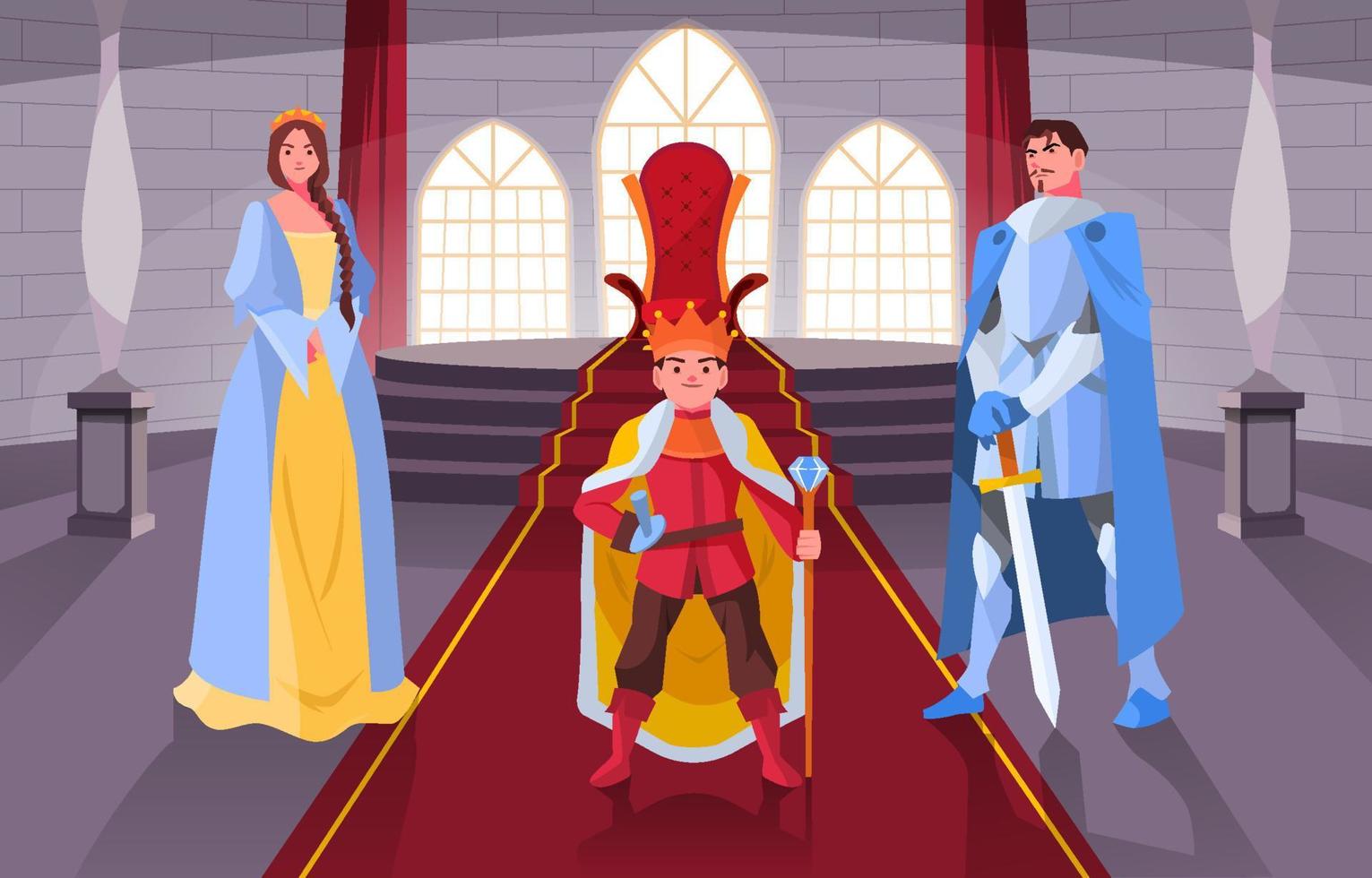 Medieval Little King vector