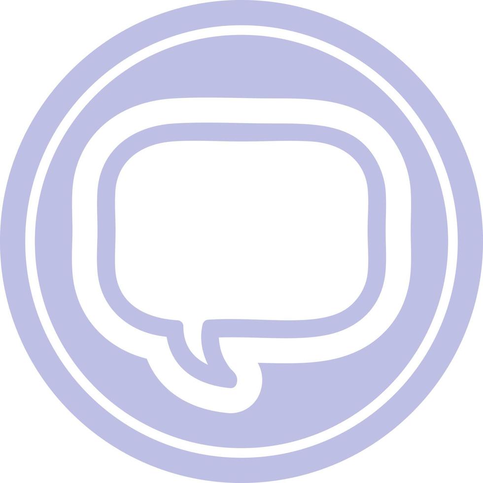 speech bubble circular icon vector