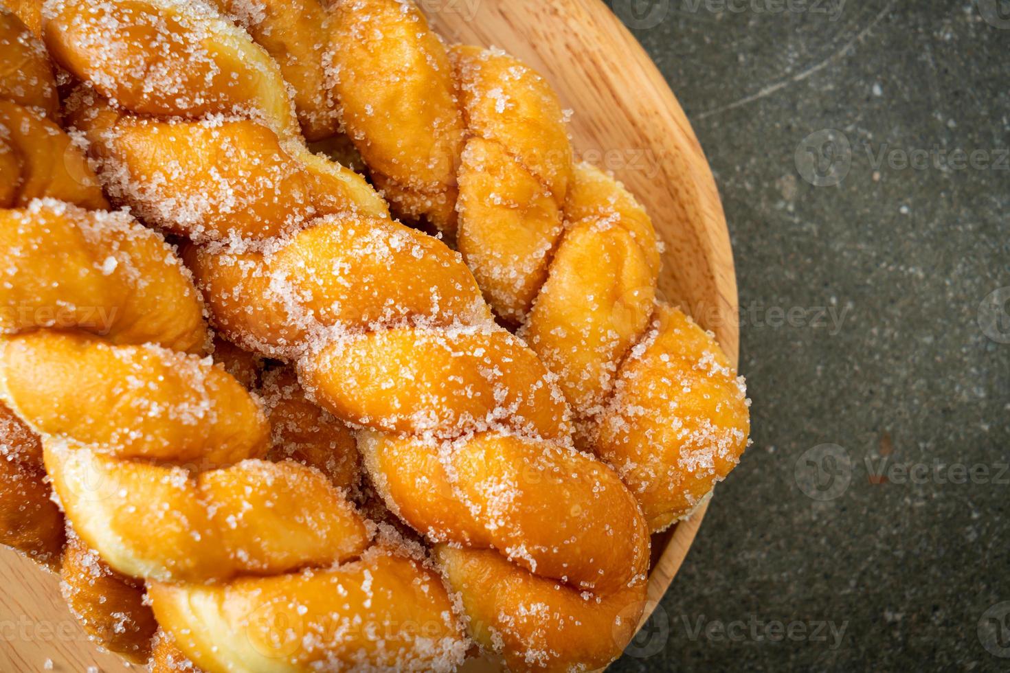sugar doughnut in spiral shape photo