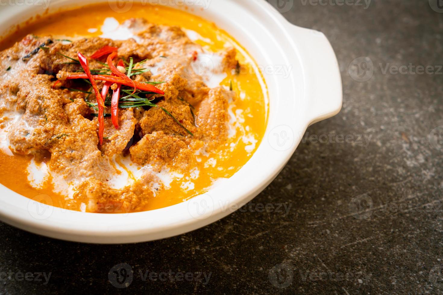 panang curry with pork photo