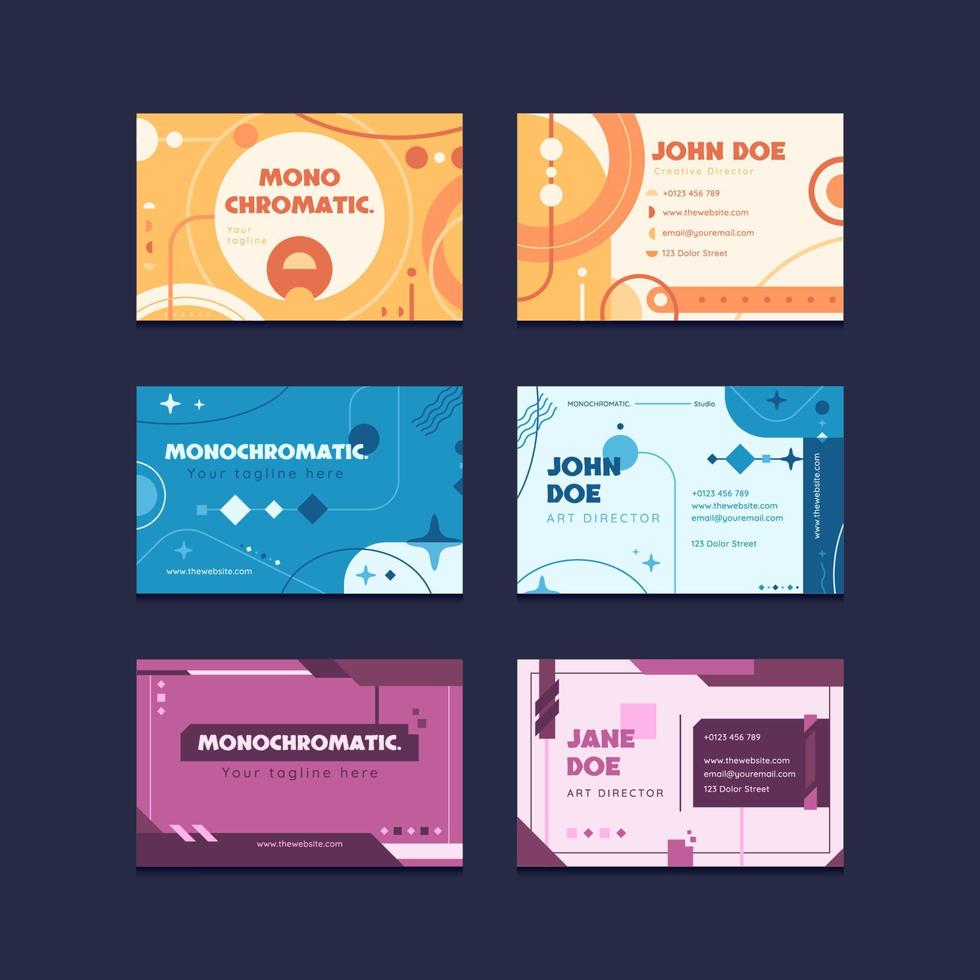 Monochromatic Business Card vector