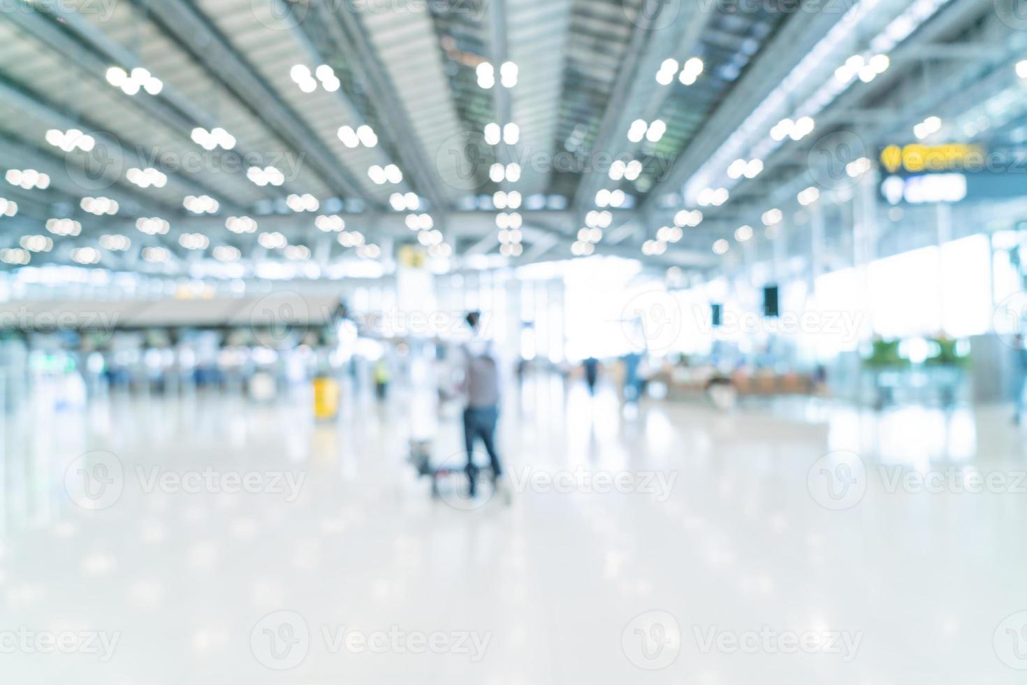 abstract blur airport terminal for background photo