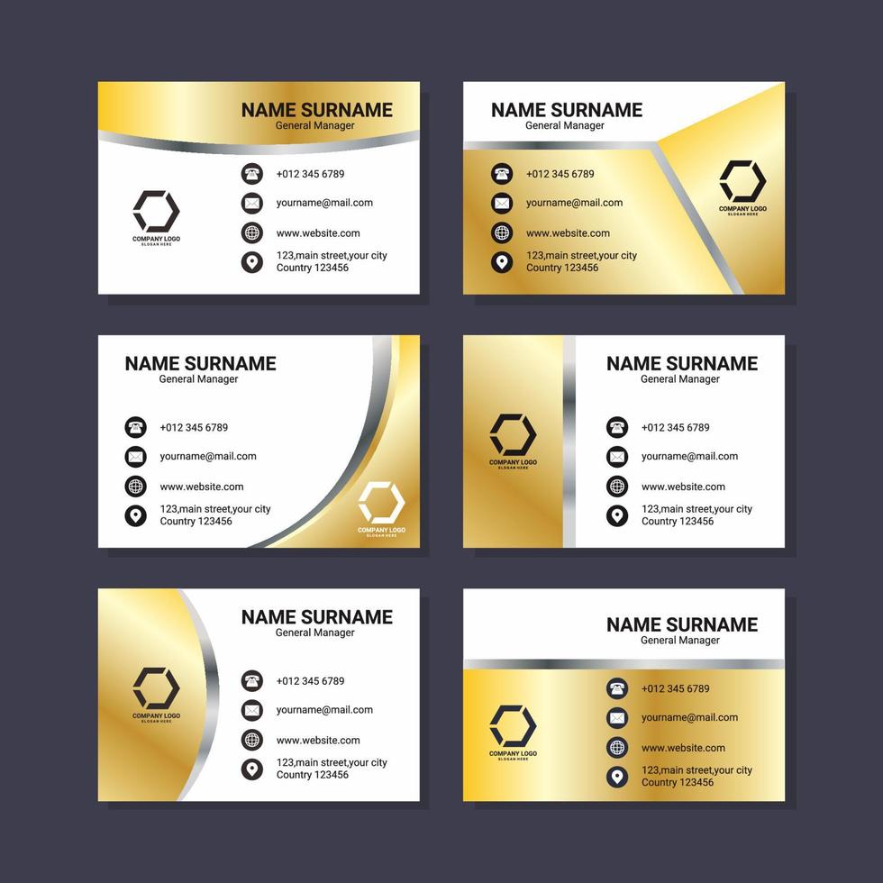 Company Business Card Template Collection vector