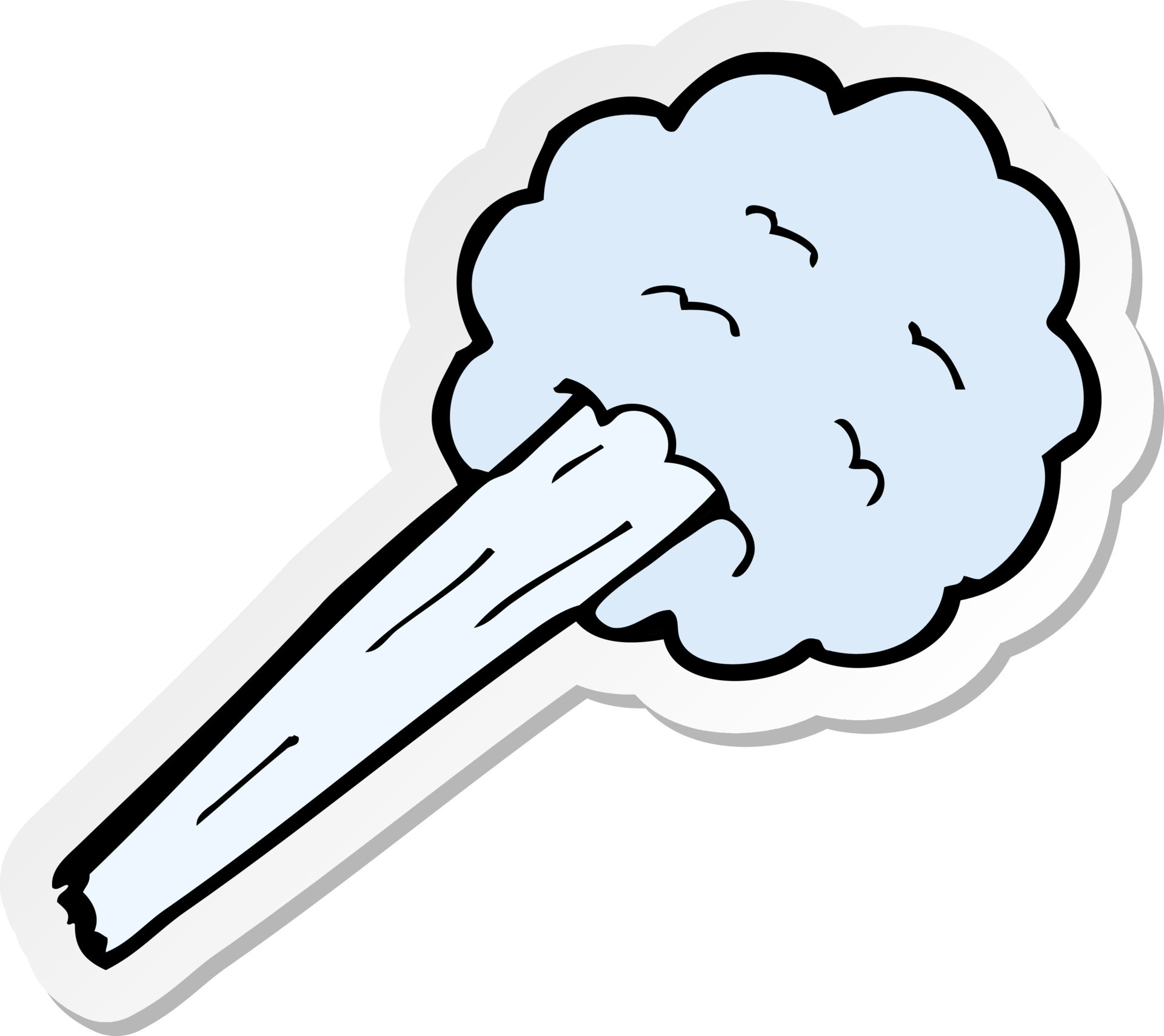 sticker of a cartoon gust of wind 8638967 Vector Art at Vecteezy