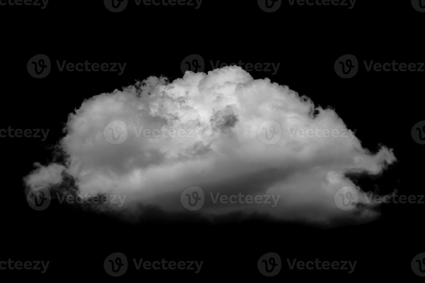 Separate white clouds on a black background have real clouds. photo