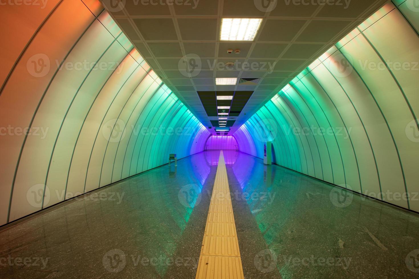 Multicolored Subway Corridor photo