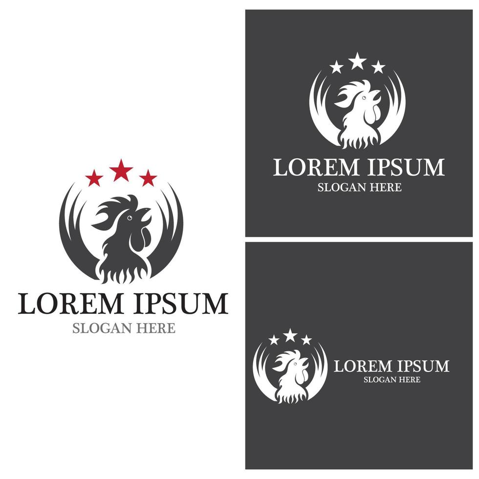 Rooster Logo Template vector