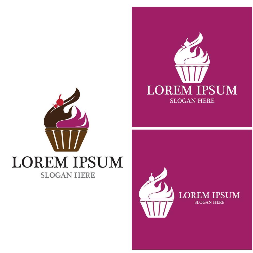 Cake icon and symbol template vector